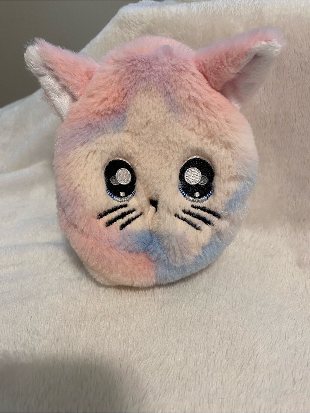 🌸 Na! Na! Na! Plush Pastel Cat Soft Purse Charm/Coin Purse